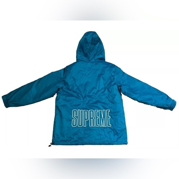 New NWT SUPREME x CHAMPION PULLOVER PARKA JACKET Hornets TEAL Size: MEDIUM NWT - Picture 3 of 7